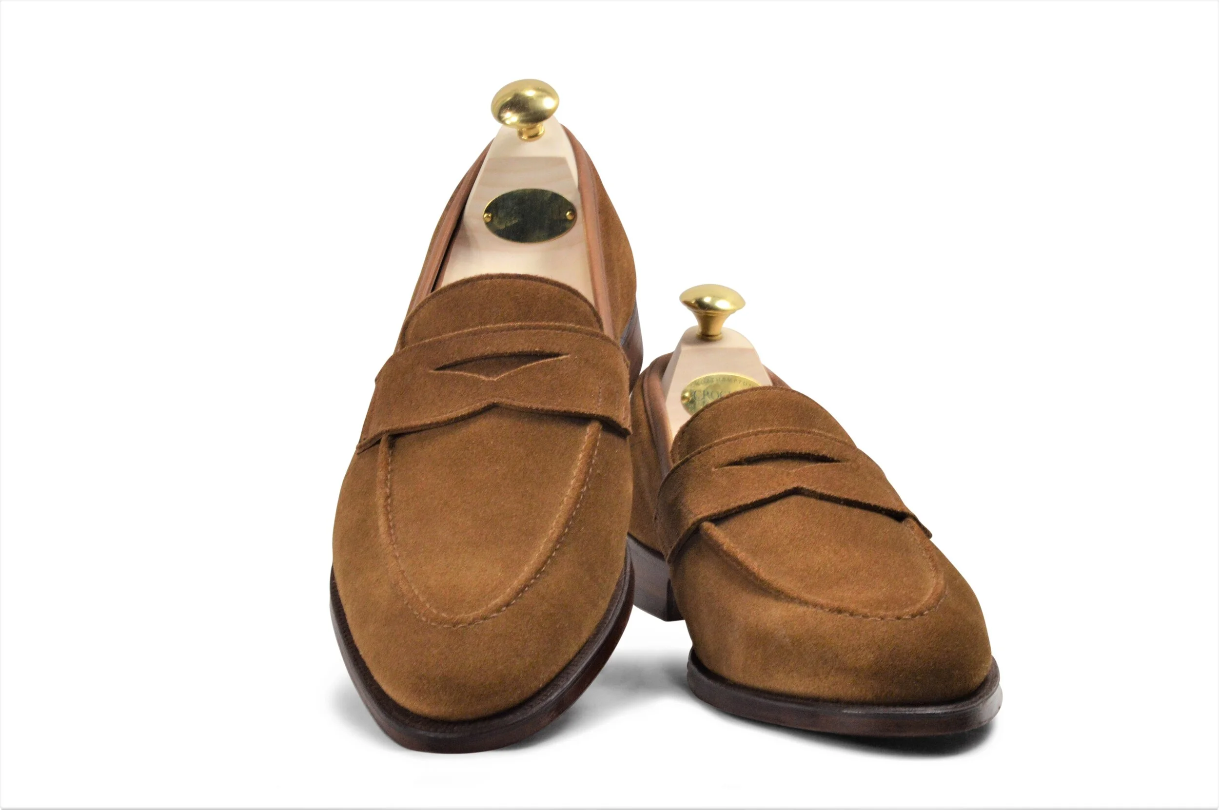 Crockett and jones Sydney Snuff Suede Sky Valet Shoes